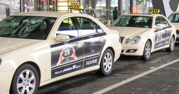 Door Cover Taxi Werbung Taxi Werbung